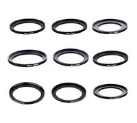 10pcs 37-46 43-52 43-55 43-58 46-52 46-55 46-58 49-55 49-58 49-62mm Metal Step Up Rings Lens Adapter Filter Set(10pcs 43-55mm)