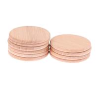 10Pcs 38mm Round Disc Cutouts Wooden DIY Ornaments, Unfinished Wood Circle Wood Pieces, for Craft Supplies Decoration