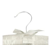 10Pcs 39Cm White Coat Clothes Hangers Padded Satin Luxury Soft Wedding Bride