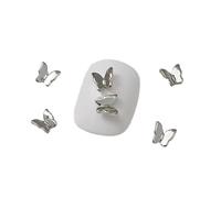 10pcs 3D Alloy Butterfly Nail Metallic Butterfly Diamonds Butterfly Art Butterflies