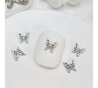 10pcs 3D Alloy Butterfly Nail Metallic Butterfly Diamonds Butterfly Art Butterflies