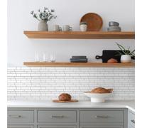 10Pcs 3D Crystal Dropping Self-Adhesive Wall Tile Sticker,White