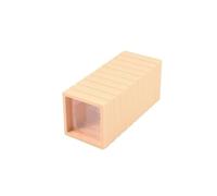 10pcs 3D Floating Frame Display Holder Stand Ornament Organizer Case Travel Portable Suspended Gift Jewelry Storage Box For Earring Necklace Bracelet(Beige,7x7cm)