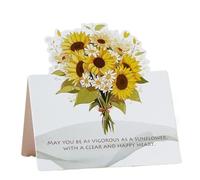 10PCS 3D Floral Greeting Cards For Florist&Bakery, Wedding 3D Pop Up Invitation Card(Color 2)