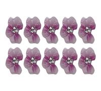 10pcs 3D Flower Nails Charm, Colorful Resin Art 3D Charm for Accessories