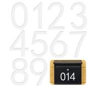 10Pcs 3D Mailbox Numbers for Outside, 3 Inch 0-9 Self-Adhesive Mail Box Numbers White Door Address Number Stickers, Waterproof House Number for Mailbox Apartment House Trash Bins Office