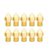 10Pcs 3D Printer Brass Copper Nozzle Sizes 0.2/0.6/0.8mm Extruder Print Head For 1.75MM MK8 HotEnd J-Head(0.2mm)