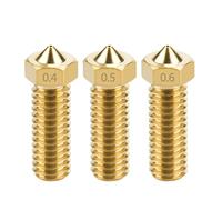 10pcs 3D Printer Brass M6 Extruder Nozzles 0.4/0.6/0.8/1.0/1.2mm for 1.75mm 3mm Filament 3D Printer Parts(1.75MM 0.5MM)