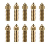 10PCS 3D Printer Extruder Nozzles Kit for K1/K1 Max/Ender 3 V3 KE, Packed High Temperature and Wear Resistance 5PCS 0.4mm, 1PC 0.2mm, 1PC 0.6mm, 1PC 0.8mm, 1PC 1.0mm and 1PC 1.2mm Brass Nozzles