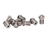 10Pcs 3D Printer Nozzle Head Compatible with Monoprice Select mini/V5 V6/Prusa i3/Anet8/Anycubic i3 Mega 3D Printer, Stainless Steel 1.75mm Replacement Extruder Print Head Parts Accessories(0.4mm)