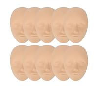 10pcs 3D Tattoo Practice Face Skin, Silicone Microblading Face Practice Skin for Beginner