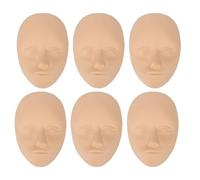 10pcs 3D Tattoo Practice Face Skin, Tattoo Practice Skin Head, Silicone Face Practice Skin for Beginner, Soft Rubber Fake Skin for Makeup Eyebrow Lip Eyeliner Tattooing