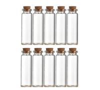 10pcs 3ml Transparent Glass Wishing Drift Bottle with Cork Empty Spice Jar Scientific Experiment Handicraft Mixing Capacity Practical and attractive