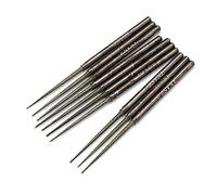 10pcs 3mm Shank Diamond Grinding Head Burrs Punch Needle Drilling Bits Small Long Cone 1mm For Rotary Tools