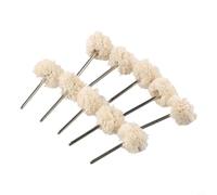 10pcs 3mm Shank Wooled Polishing Wheels, 25mm Buffing Pads for Rotary Tools, Grinding Brush Set for Metal, Jade, Gem, Jewelry, Walnut and Non-Metal Materials