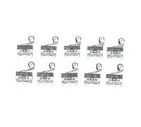 10pcs 3Pins Long handle Roller Lever Arm SPDT 12 * 6 * 6mm TIAIHUA Mous Push Button Switch 1A 125V AC Limit Switch(Brown)