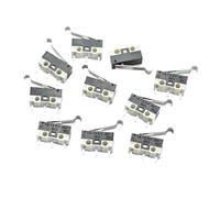 10pcs 3Pins Long handle Roller Lever Arm SPDT 12 * 6 * 6mm TIAIHUA Mous Push Button Switch 1A 125V AC Limit Switch(Blue)