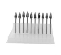 10PCS 3x6mm Carbide Rotary Burrs, Double Steel Drill Bits for Metalwork, Wood Carving, and Deburring, Compatible with Rotary Tools and Grinders,e