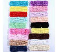 10PCS 4 * 28CM Fashion Crochet Elastic Band for Head Wear Hollow Out Knit Elastic Ribbon Band Hair Tie for Garment Accessory-Mix-40mm