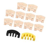 10pcs 4/4 Maple Violin Bridges with 2pcs Violin Mutes Bridge & Silencer Set Violin Strings Bridge