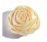10PCS 4.5CM Satin Chiffon Flowers Boutique DIY Flower Headwear Artificial Accessory Hair Fabric Flowers Wedding Clothes Bride-Ivory