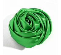 10PCS 4.5CM Satin Chiffon Flowers Boutique DIY Flower Headwear Artificial Accessory Hair Fabric Flowers Wedding Clothes Bride-Green