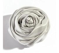 10PCS 4.5CM Satin Chiffon Flowers Boutique DIY Flower Headwear Artificial Accessory Hair Fabric Flowers Wedding Clothes Bride-Silvergray