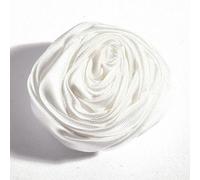 10PCS 4.5CM Satin Chiffon Flowers Boutique DIY Flower Headwear Artificial Accessory Hair Fabric Flowers Wedding Clothes Bride-White