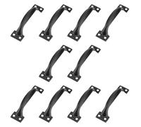 10PCS 4 Inch Gate Handles for Wooden Gates Black Cupboard Handles Shed Door Pull Handle Hardware Black