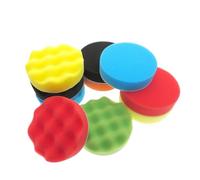 10Pcs 4 Inch Polishing Pads Wax Applicator Car Foam Drill Buffing Pad Sponge Buffer Polisher for Waxing Cleaning(Flat Black)