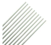 10pcs 40-Inch White Fiberglass Round Rods - Durable Glass Fiber Bars for Tent, Kite Bracket, and Insulation Applications(2.5mmx100cm)