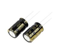 10Pcs 400V33UF Aluminum Electrolytic Capacitor High Frequency Low ±10% 2000Hours 105℃ DIY Capacitors Size 13x21mm
