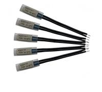 10PCS 40C-150C Thermostat 5A/10A 45C 50C 85C 90C 95C 150C Bimetal Disc Temperature Switch NC/NO(16A-Metal-NC,130C)