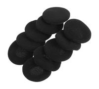 10pcs 40mm Foam Headset Ear Covers Black Replacement Earphone Pads | Circular Sponge Cushioning, Comfortable Wear, Ten-piece Spare Set, Suitable for On-ear Headsets, Remote Work and Gaming