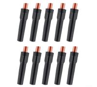 10PCS 40mm Non-Stick Black Coating Welding Tips for 15AK Torch, Copper Nozzles with Aperture to Reduce Slag Buildup and for ensure Smooth Wire Feed(1.0mm)