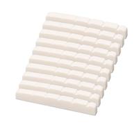 10Pcs 42mm Slotted Bone Nut for 6 String Electric Guitar, Flat Bottom Replacement Parts Fit for Telecaster, Premium Musical Instrument Accessories Upgrade Kit