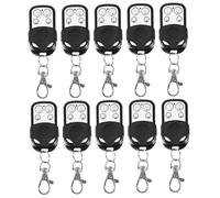 10Pcs 433MHz Wide Gate Remote Control Keychain, 4 Button Remote Cloning Duplicator for Garage Door, Roller Doors, Gate Opener Copy Key