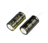 10Pcs 450V100UF 18x35 Aluminum Electrolytic Capacitor High Frequency Low ±10% 2000Hours 105℃ DIY Capacitors EKFBQBGW