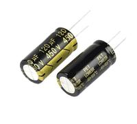 10Pcs 450V120UF 18x40 Aluminum Electrolytic Capacitor High Frequency Low ±10% 2000Hours 105℃ DIY Capacitors MQXFCZUX