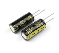 10Pcs 450V150UF 18x40 Aluminum Electrolytic Capacitor High Frequency Low ±10% 2000Hours 105℃ DIY Capacitors