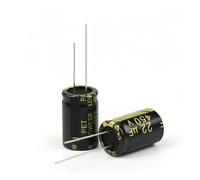 10Pcs 450V22UF Aluminum Electrolytic Capacitor High Frequency Low ±10% 2000Hours 105℃ DIY Capacitors 13x21mm MQXFCZUX