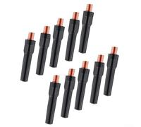 10PCS 45mm Copper Welding Tips with Non-Stick Black Coating for 15AK Torch Designed to Reduce Slag Buildup and Support Smooth Wire Feeding (1.0mm)