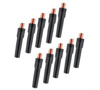10PCS 45mm Copper Welding Tips with Non-Stick Black Coating for 15AK Torch Designed to Reduce Slag Buildup and Support Smooth Wire Feeding (0.9mm)