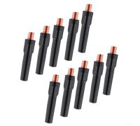 10PCS 45mm Non-Stick Black Coated Welding Tips Designed for 15AK Torch with Aligned Top Middle Bottom Holes for Uniform Wire Flow (1.2mm)