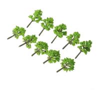 10Pcs 4cm Model Trees for HO Scale Railroad Diorama, Scenery Accessories, Realistic Green Foliage for Model Train Layouts and Craft Scenes