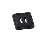 10pcs 4cm Solid Color Square 2-Hole Leather Buttons - for Tweed Coats, Trench Coats & Cardigans