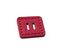 10pcs 4cm Solid Color Square 2-Hole Leather Buttons - for Tweed Coats, Trench Coats & Cardigans