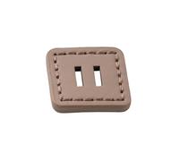 10pcs 4cm Solid Color Square 2-Hole Leather Buttons - for Tweed Coats, Trench Coats & Cardigans