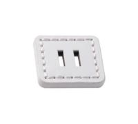 10pcs 4cm Solid Color Square 2-Hole Leather Buttons - for Tweed Coats, Trench Coats & Cardigans