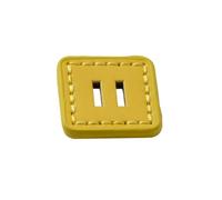 10pcs 4cm Solid Color Square 2-Hole Leather Buttons - for Tweed Coats, Trench Coats & Cardigans